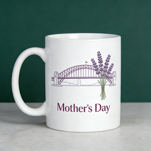 Mug en céramique personnalisé pour la fête des mères en Australie - Tasse à café blanche de 11 oz avec impression de kangourou et de l'Opéra de Sydney, ensemble cadeau pour maman - Product Image 5
