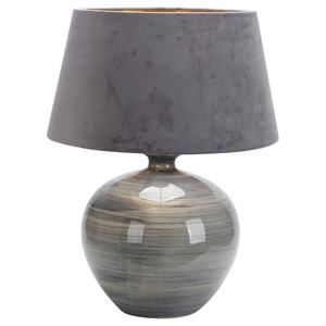 Lampada da tavolo con attacco 1xE27, colore grigio lucido, dimensioni 58x45x45 cm, ideale per illuminare spazi di lavoro o per decorazioni in casa. - Product Image 1