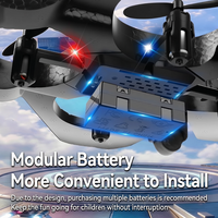 Avion de Chasse RC en Mousse EPP, Modèle d'Avion Télécommandé avec Lumières, Chargement Type-C, Télécommande 2.4G, Jouet Acrobatique Adapté aux Débutants
