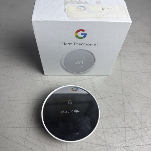 Google Nest Smart Thermostat, Snow - Ga01334-ca Tested Brand New in Stock One-year Warranty