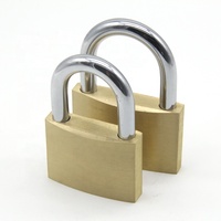 Serrure à cadenas en laiton jaune de haute qualité, entièrement en cuivre, fabriquée en Chine, 40/50/60 mm, avec clé maîtresse