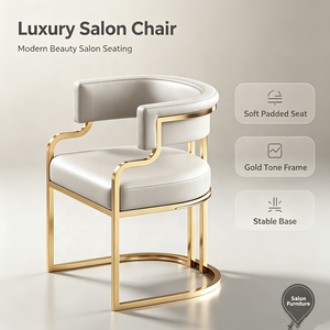 Luxury Stainless Steel Salon Chair for Barbershop Hair Salon Hotel & Office-Modern Commercial Salon Furniture - Product Image 1