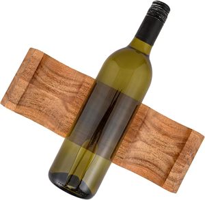Casiers à vin de table Armoire de comptoir en bois d'acacia Porte-vin Étagère de <span class=keywords><strong>rangement</strong></span> du vin pour bar de cuisine, garde-manger, <span class=keywords><strong>cave</strong></span> à vin - Product Image 1
