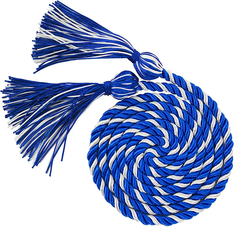 HH cerimonia di laurea nappa Custom College Award Cord Blue Double Strand Honor Cords