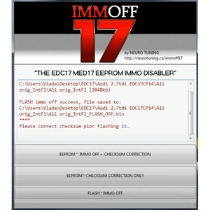 Logiciel IMMO OFF 17 IMMOFF17 Activer la version EDC17 <span class=keywords><strong>MED</strong></span> 17 Immo Off Ecu EEPROM IMMO PATCH Correction de la somme de contrôle vers le flash IMMO OFF - Product Image 5