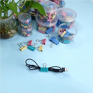 Klip Binder logam 15mm 4 warna, rumah, kantor, sekolah, menggunakan klip ekor panjang - Product Image 4