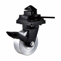 Roues pivotantes robustes pour conteneurs de 10 à 20 tonnes, double rangée, frein à pédale latéral, nylon, modèle DongWei, 4 à 12 pouces, garantie 1 an