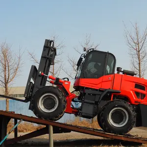 3-5ton 4 Wheel Drive Small All Terrain Forklift 4wd Rough Terrain Forklift 4x4 Off Road Truck All Terrain Diesel Forklift