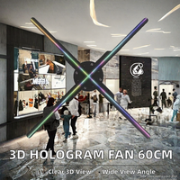 Ventilateur holographique 3D INM 60CM, projecteur holographique LED avec 1080p pour affichage publicitaire intérieur/extérieur OEM