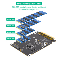 Tarjeta Adaptadora TISHRIC MSATA Mini-SATA/M.2 NGFF Key B SATA SSD a IDE ATA de 44 Pines, Tarjeta Riser M2 MSATA a IDE de 2.5" JM20330