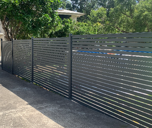 Outdoor Goedkope Aluminium Metalen Tuin Hek Horizontale Slat Composiet Privacy Hekwerk Panelen