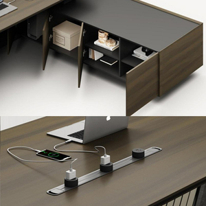 Thiết Kế Hiện Đại Bàn Điều Hành Mở rộng Bằng Gỗ Quản Lý Ông Chủ Văn Phòng Bảng Phong Cách Nhà Đồ Nội Thất Máy Tính - Product Image 5