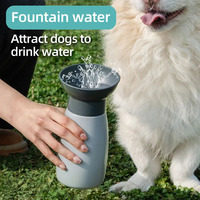 Bouteilles pour animaux de compagnie en ABS de grande capacité 600 ml, fabricants de bouteilles d'eau pour chien à presser, bouteille d'eau portable pour chien, bouteille d'eau pour chien de voyage