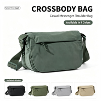 Sac bandoulière multi-poches en polyester léger et imperméable pour l'été, idéal pour les voyages quotidiens