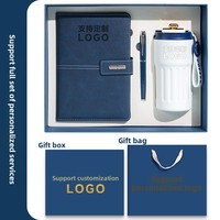 Ensemble cadeau d'affaires, logo personnalisé, carnet en cuir à couverture rigide, stylo, tasse à café, cadeau promotionnel pour les événements d'entreprise, le personnel de bureau, les clients