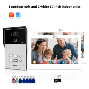 Sistema de <span class=keywords><strong>Videoportero</strong></span> con Intercomunicador <span class=keywords><strong>WiFi</strong></span> Tuya de 4 <span class=keywords><strong>Hilos</strong></span>, 1080P, Visión Nocturna, Impermeable, con Desbloqueo por Tarjeta, Compatible con 1/<span class=keywords><strong>2</strong></span>/3/4 Unidades - Product Image 1