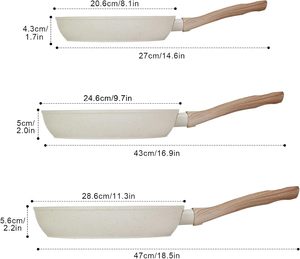 Série professionnelle 3 pièces juego de ollas y sartenes sartenes antiadherente sartenes de cocina - Product Image 2