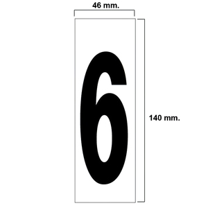 Numero Adesivo 46x140 mm. No. 6 / 9 - Product Image 2