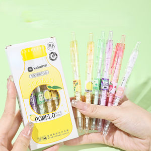 Creative Juice Party Gel Pen Cartoon Student Signature Pen Set 6 Stück schwarze Tinte 0,5mm - Product Image 1