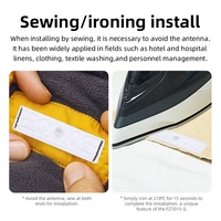 Étiquette RFID UHF WYUAN passive, étanche, en tissu textile, bouton en silicone, lavable, pour la gestion du linge d'hôtel