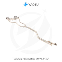 YT knalpot Catback empat sisi ganda, knalpot dengan sistem katup khusus untuk BMW G87 M2