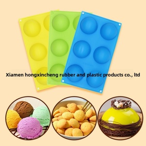 Moule à gâteau en silicone de qualité alimentaire, demi-sphère, 6 pièces, petit format, résistant au four, pour mousse, pudding, chocolat, pâtisserie, dessert - Product Image 3