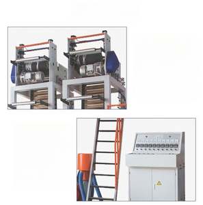 Machine d'extrusion de film soufflé entièrement automatique à double tête pour sacs en plastique PE, HDPE, LDPE, polyéthylène - Product Image 6
