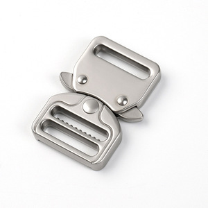 Hebilla de liberación lateral de aleación de zinc, 20mm, plateada, ajustable para bolsos, mochilas, riñoneras, accesorios de equipaje, duradera - Product Image 2