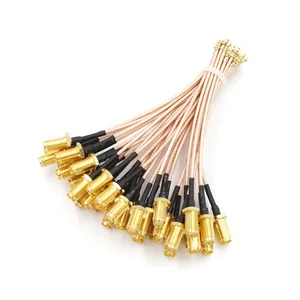 U F.L/IPEX/SMA hembra RG178 cable plateado 1/4 rg9 RF cable coaxial para cámara CCTV kx6 kx7