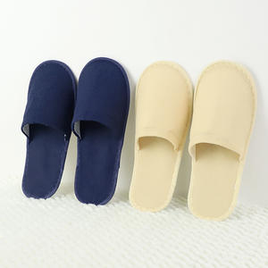 Échantillon gratuit de chaussons roses Chaussons en coton pour hommes et femmes Chaussons de maison lavables - Product Image 4