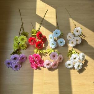 Fleurs de pivoine artificielles Junheyuan, 4 têtes sur une seule branche, décoration de mariage pour salon, meuble TV, table à manger - Product Image 1