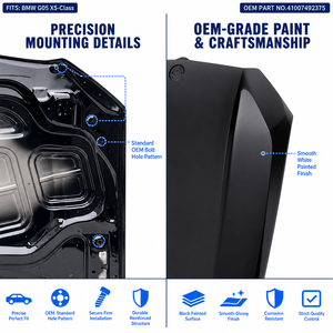 Capó de Motor de Acero para <span class=keywords><strong>BMW</strong></span> <span class=keywords><strong>X5</strong></span> G05 X6 G06 2019-2025, Panel Frontal de Repuesto, OE 41007492375, Aprobado, Ajuste Original - Product Image 4