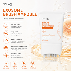 Ampoule capillaire aux exosomes avec logo personnalisé 3,38 oz, sérum anti-chute de cheveux, soin du cuir chevelu, applicateur à brosse, 3 exosomes végétaux, sérum pour le cuir chevelu - Product Image 2