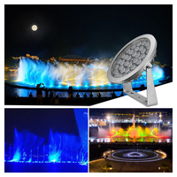 Lumière sous-marine LED RVB haute puissance 150W 250W, fontaine colorée et lumière de piscine 9W12W IP68, projecteurs ronds en acier inoxydable 316L