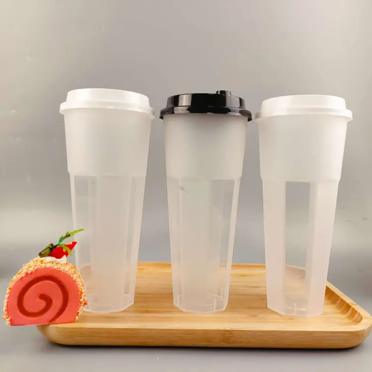 PPミルクティーカップミルクティーコーヒープラスチックカップDoppeltパールミルクティードリンクジュースカップ