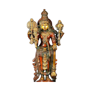 신화적인 가루다 새와 전통 황동 비슈누 신 동상-힌두교 사원 예술 조각 선물 - Product Image 6