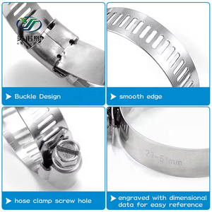 Colliers de serrage en acier inoxydable personnalisés, tailles entières, cerceau de gorge américain pour grossistes, support OEM - Product Image 3