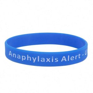 Pulsera de Silicona de Alerta a Reacciones Alérgicas, Prevención de Enfermedades, Advertencia Médica Hospitalaria, Pulseras de Goma con Frases, Regalos Promocionales - Product Image 3