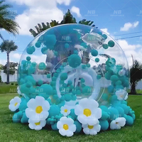 Stock local USA Nouveau modèle Blessing Tente bulle gonflable transparente de 3m pour fêtes en extérieur, Dôme en PVC transparent, Maison bulle gonflable