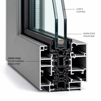 Ventanas de Aluminio con Rotura de Puente Térmico, Ventanas Francesas de Doble Acristalamiento, Ventanas Abatibles de Triple Acristalamiento para Viviendas