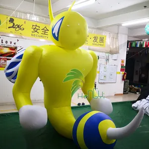 Huge Inflatable Custom Queen Bee Animal Toy Inflatable Yellow Bee Balloon Model Standing model hongyi SPH