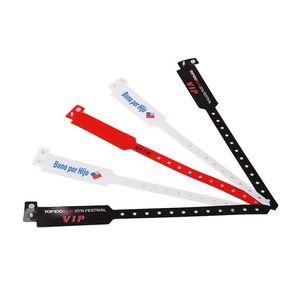 Bracelets jetables imperméables et résistants à la transpiration en PVC synthétique autocollants pour l'identification lors de marathons, bars, fêtes et événements - Product Image 1
