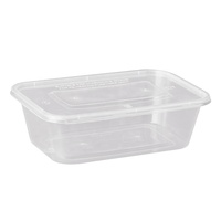 500ml 1000ml Réutilisable/Jetable En Plastique À Emporter Déjeuner Bento Boîte En Plastique Bol Micro-ondes Jetable Alimentaire Récipient avec Couvercles