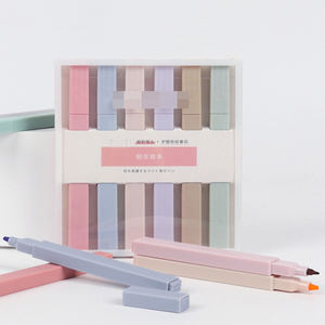 Eco-friendly Safe Material <b>Marker</b> <b>Pen</b> Fluorescent Macaroon Pastel 6 Color Highlighter <b>Pen</b> Set - Product Image 4