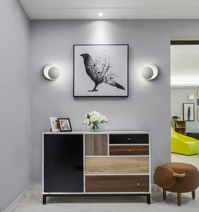 Wall <b>Light</b> Creative 360 Degree Rotation Adjustable Bedside <b>Light</b> Black and White Living Room Background Wall Stair <b>Light</b> - Product Image 6