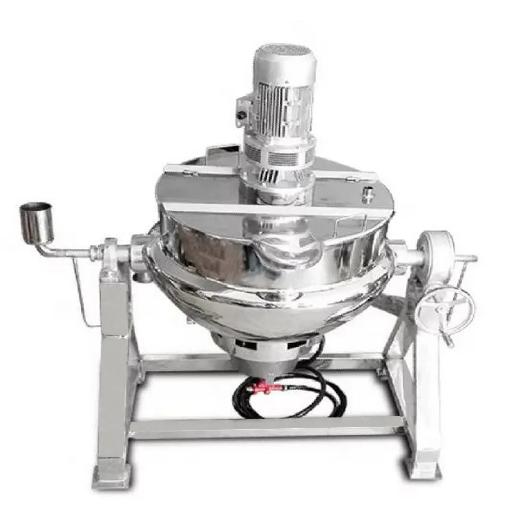 100L 300L 500L industrial steam/gas/electric jacketed cooking kettle Cooking Mixer Pot Jacket Kettle With Agitator