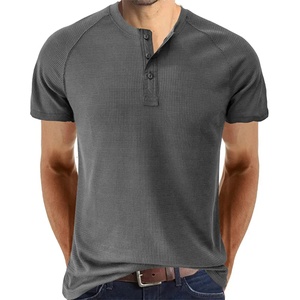 Camiseta Deportiva Masculina de Manga Corta con Botones, Ligera, Informal, para Verano, Estilo Musculoso, Color Negro, Popular, Venta al Por Mayor - Product Image 4
