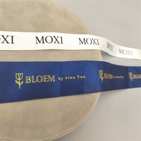 Rubans d'impression personnalisés faits à la main avec votre propre logo, rubans en satin pour boîte à fleurs