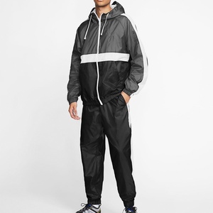 Survêtements de jogging pour hommes en tissu tricoté léger à fermeture éclair métallique, imprimés, décontractés, séchage rapide, patchwork de couleurs, collection automne, vente en gros - Product Image 3