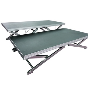 Plataforma de Escenario Plegable Portátil Ajustable de Alta Resistencia de 1*2 m, Tipo Tijera en X, de Aleación de Aluminio para Conciertos y Eventos - Product Image 1